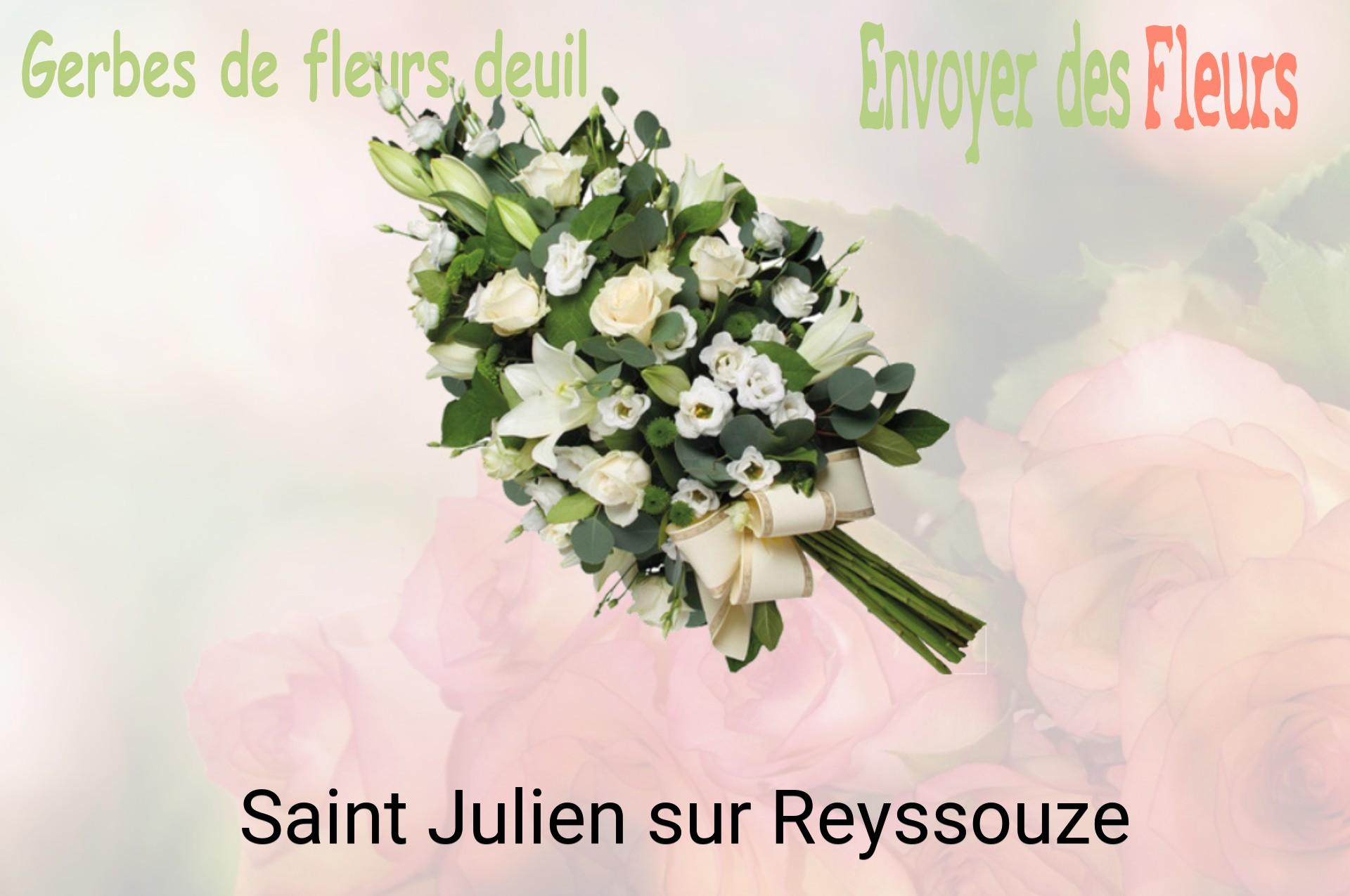Gerbe de fleurs de deuil livrée à Saint-Julien-sur-Reyssouze